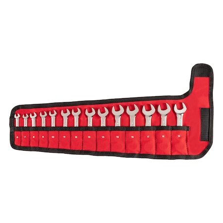 Tekton Stubby Combination Wrench Set with Pouch, 14-Piece (6 - 19 mm) WCB94402
